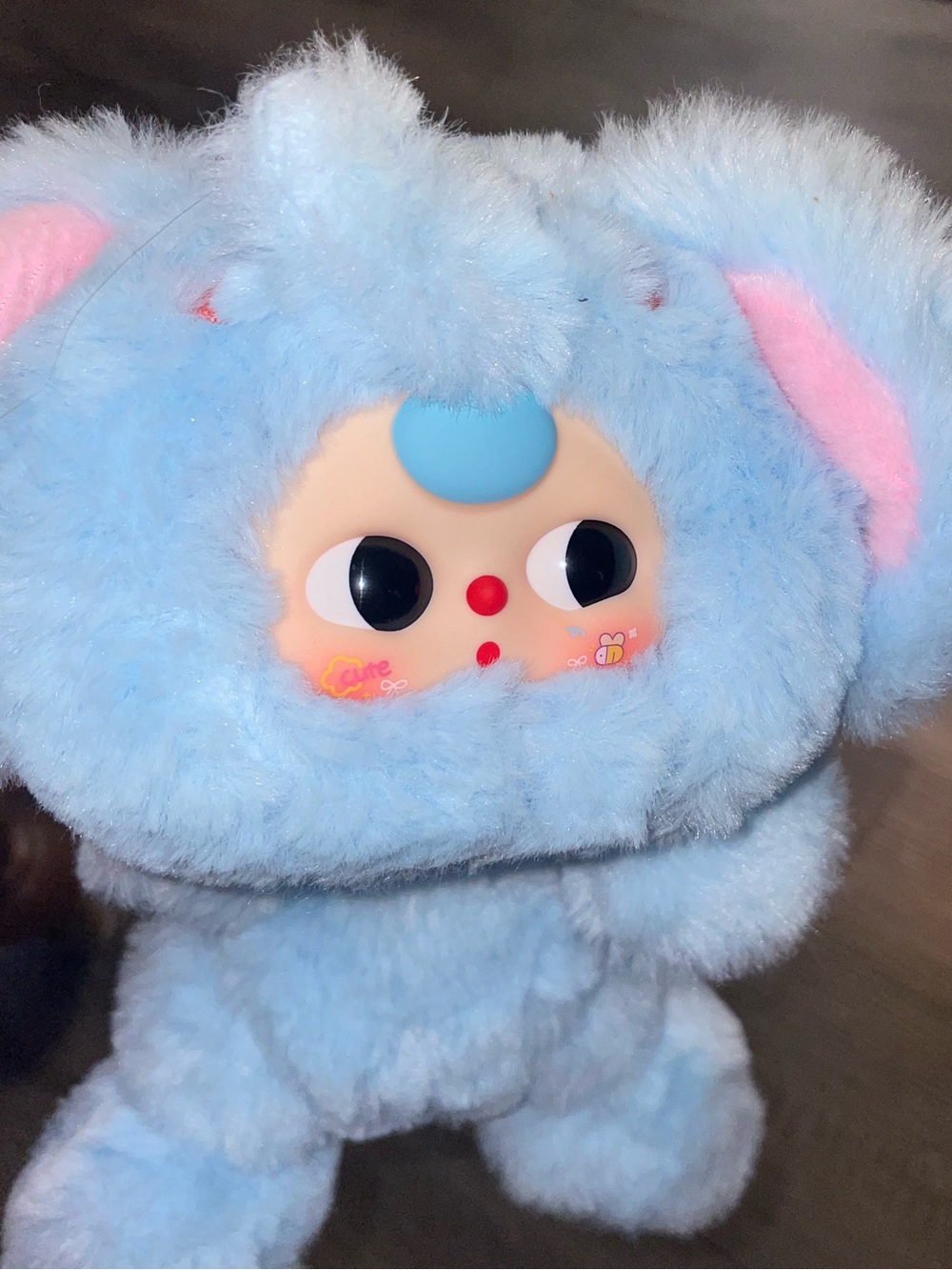 Baby Three Plush Pencil Case Blue Puppy New